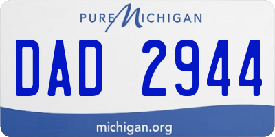 MI license plate DAD2944