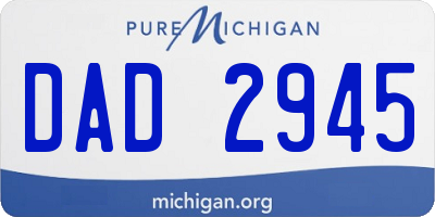 MI license plate DAD2945
