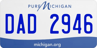 MI license plate DAD2946