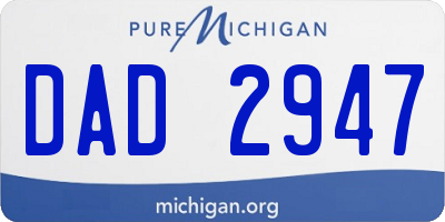 MI license plate DAD2947
