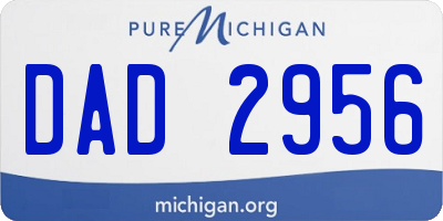 MI license plate DAD2956