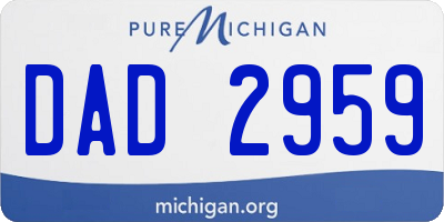 MI license plate DAD2959