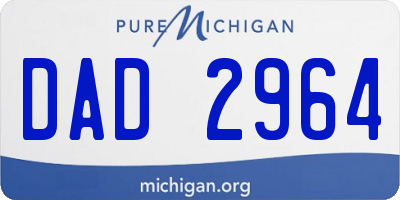 MI license plate DAD2964