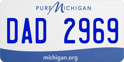 MI license plate DAD2969