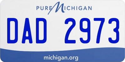 MI license plate DAD2973