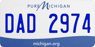 MI license plate DAD2974