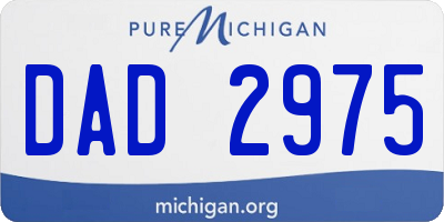 MI license plate DAD2975