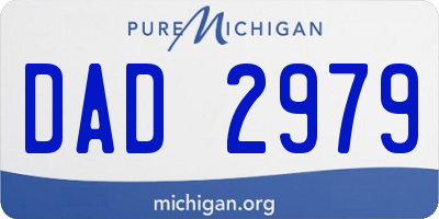 MI license plate DAD2979