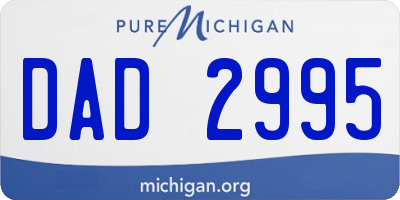 MI license plate DAD2995