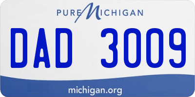 MI license plate DAD3009