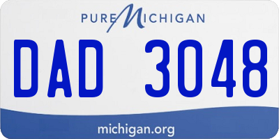 MI license plate DAD3048