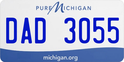 MI license plate DAD3055