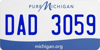 MI license plate DAD3059