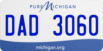 MI license plate DAD3060