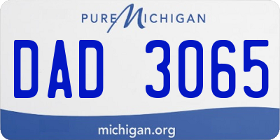 MI license plate DAD3065