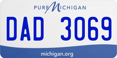 MI license plate DAD3069