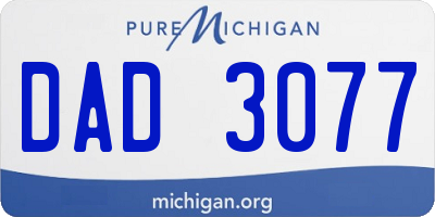 MI license plate DAD3077