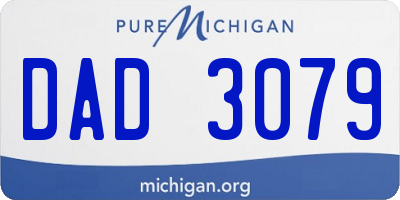 MI license plate DAD3079