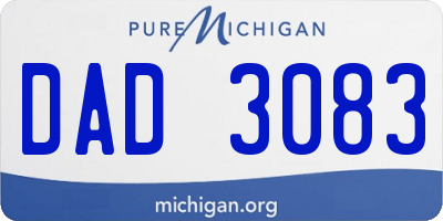 MI license plate DAD3083