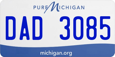 MI license plate DAD3085