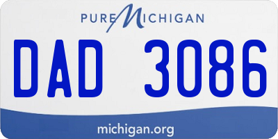 MI license plate DAD3086