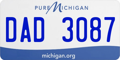 MI license plate DAD3087