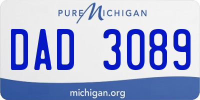 MI license plate DAD3089