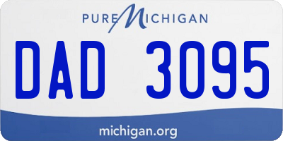 MI license plate DAD3095