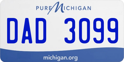 MI license plate DAD3099