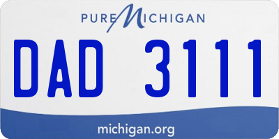 MI license plate DAD3111