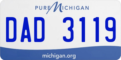 MI license plate DAD3119