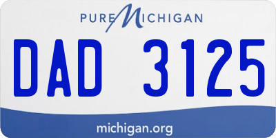 MI license plate DAD3125