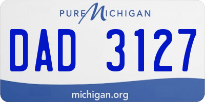 MI license plate DAD3127