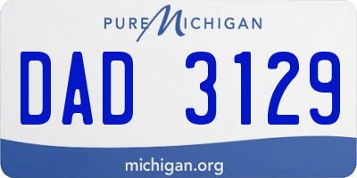 MI license plate DAD3129