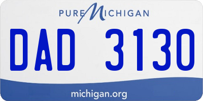 MI license plate DAD3130