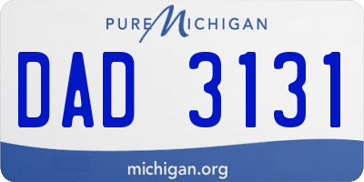 MI license plate DAD3131