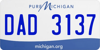 MI license plate DAD3137