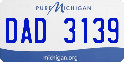 MI license plate DAD3139