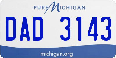 MI license plate DAD3143