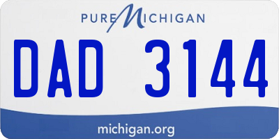 MI license plate DAD3144