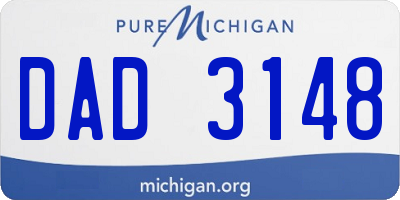 MI license plate DAD3148