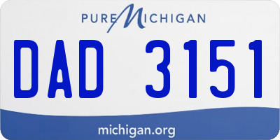 MI license plate DAD3151