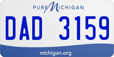 MI license plate DAD3159