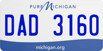 MI license plate DAD3160