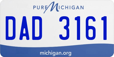 MI license plate DAD3161