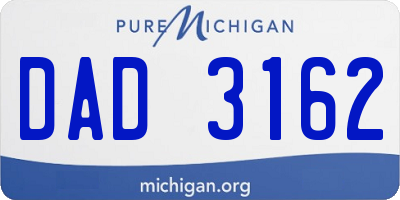 MI license plate DAD3162