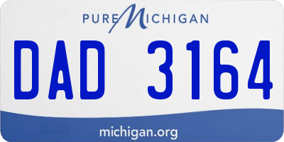 MI license plate DAD3164