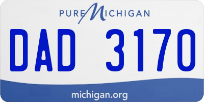 MI license plate DAD3170