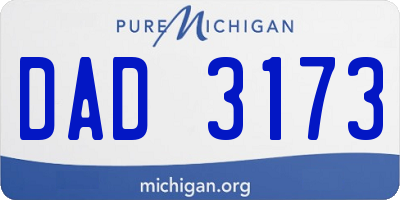 MI license plate DAD3173