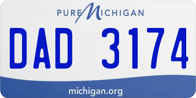 MI license plate DAD3174